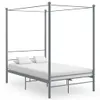 vidaXL Himmelbett Grau Metall 120x200 cm -  Betten & Produktbild-Vorschau 2
