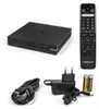 A collage of a media streamer, its remote control, power adapter, HDMI cable, and batteries. Anteprima dell’immagine prodotto