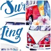 Bilder auf glas - Einteilig - Aquarell Surfbrett Palme Produktbild-Vorschau 8