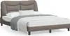 Bettgestell mit LED ohne Matratze "Hvar" Taupe 140x190 cm Produktbild-Vorschau 2