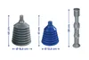Three different sizes of plungers are displayed with measurement indicators. Produktbild-Vorschau