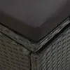 vidaXL Sonnenliege mit Auflage Poly Rattan Schwarz Produktbild-Vorschau 8