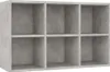 vidaXL Bibliothèque/Sideboard gris béton 66x30x98 cm Bois Voir les images du produit 15