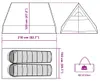 vidaXL Campingzelt A-Form 2 Personen Grau Wasserdicht Produktbild-Vorschau 6