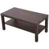 A brown wooden coffee table with two shelves, shown from a diagonal angle against a white background. Produktbild-Vorschau