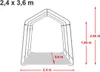 Stanová garáž 2,4 x 3,6 m přístřešek pro auto PVC 500 N Náhled obrázku produktu 5