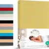 Jersey Spannbettlaken 180x200 cm 100% Baumwolle Maisgelb Produktbild-Vorschau 1
