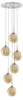 ZMH Chandelier 6 Flammes Ambre Lampe Suspendue Boule de Voir les images du produit 2