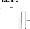 4x pied de canapé pied de meuble vitrine chrome 10cm - Voir les images du produit 4