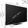 A diagram showing the dimensions of a television with various measurements indicated. Produktbild-Vorschau