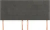vidaXL Kopfteil Dunkelgrau 200 x 5 x 118/128 cm Samt Produktbild-Vorschau 3