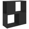 A black modular bookshelf unit with two open compartments. Náhled obrázku produktu