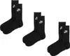 Three pairs of black Nike socks are arranged in a grid on a white background. Produktbild-Vorschau