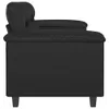 The Living Store Canapé 2 places noir 120 cm similicuir Voir les images du produit 5