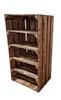 A wooden crate shelf unit with four shelves, displayed against a white background. Náhled obrázku produktu