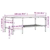 Couchtisch mit Regal Räuchereiche 100x51x40 cm Produktbild-Vorschau 9