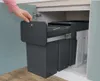 Hailo Einbau-Mülleimer EcoLine 3x10L Schwarz Produktbild-Vorschau 4