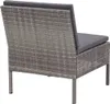 vidaXL 3-tlg. Garten-Lounge-Set mit Auflagen Poly Rattan Produktbild-Vorschau 5