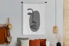 MuchoWow® Wandteppich Wandbehang Gesicht - Strichzeichnung Produktbild-Vorschau 4