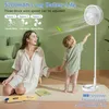 Tragbarer Standventilator Leise, 8" Akku & Solarbetriebener Produktbild-Vorschau 3
