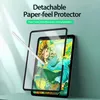 A screen protector is shown partially covering an iPad screen displaying artwork. A stylus is also visible. Voir les images du produit