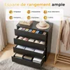 Commode ALIGHTUP avec 4 tiroirs, design à lamelles sans Voir les images du produit 2