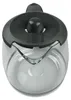 Top-down view of a glass coffee pot with a dark lid. Produktbild-Vorschau