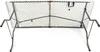The underside of a white folding table with gray metal legs. Produktbild-Vorschau