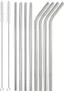 Edelstahl-Trinkhalme 2er-Set / 8er-Set farbig / me Produktbild-Vorschau 1