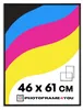 Fotolijst 46x61 cm Aluminium mit Acrylglas Schwarz Náhľad obrázku produktu