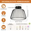Ø30cm Deckenlampe Retro Deckenleuchte mit LED-Birne E27 Produktbild-Vorschau 4