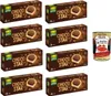 A collection of chocolate biscuit packages and a can of chopped tomatoes. Produktbild-Vorschau