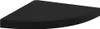 A black corner shelf on a white background. Náhľad obrázku produktu