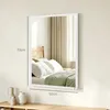 Wandspiegel 50 x 70 cm Weiß Hängespiegel Dekorativ HOMCOM Produktbild-Vorschau 6