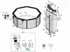 Diagram showing parts of a Bestway Hydrium steel wall pool. Produktbild-Vorschau