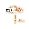 COM-FOUR® 120x Mini-Wäscheklammer aus Lotusholz, kleine Produktbild-Vorschau 1