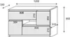Masseno Kommode FIORENZA 120 cm Sideboard mit 2 Schubladen Produktbild-Vorschau 4