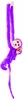 Leantoys Maskottchen Plüsch Affe mit Baby, lila 70 cm Produktbild-Vorschau 5