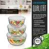 Arendo Salatschüssel mit Deckel, Set, 3x Glasschüsseln 0,7L Produktbild-Vorschau 3
