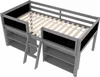 Letto a mezza altezza Sweiko, 90x200cm, Ripiani multipli, Anteprima dell’immagine prodotto 10