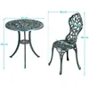 A table and chair set with dimensions indicated. Produktbild-Vorschau