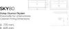 Technical drawing and dimensions for a sink. Produktbild-Vorschau