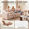 HOMCOM 3-zitsbank, 225 cm. Comfortabele bank met Productafbeelding-voorbeeld 4