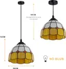 lampa wisząca "LIVIA" z żółtą mozaiką kwiatową Ø20cm - Podgląd zdjęcia produktu 6