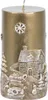 Kerze MagicHome Weihnachten, 7x12,5 cm, golden, mit Produktbild-Vorschau 1