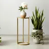 DanDiBo Blumenhocker Metall Gold Rund 50 cm Blumenständer Produktbild-Vorschau 4