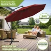 tillvex slnečník červený Ø 300 cm závesný slnečník záhradný Náhľad obrázku produktu 6