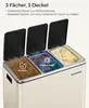 SONGMICS Mülleimer Küche, 3 x 18 L, Mülltrennsystem 3 Produktbild-Vorschau 5