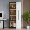 Merax Vitrine en verre avec LED, deux portes, armoire Voir les images du produit 4