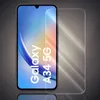 A transparent screen protector is shown next to a smartphone displaying text. Produktbild-Vorschau